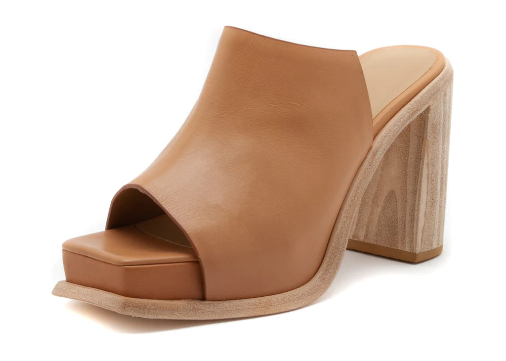 Comfortable Stylish Brown Leather Heels