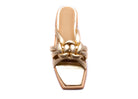 Knotted Gold Strap Sandals