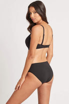 Black Full Coverage Hipster Bikini Bottom
