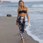 Black High Waist Tie Dye Leggings