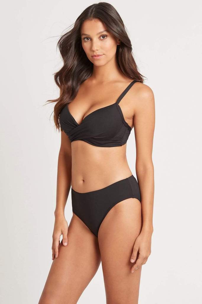 
                  
                    Black Moulded Underwire Bikini Top
                  
                