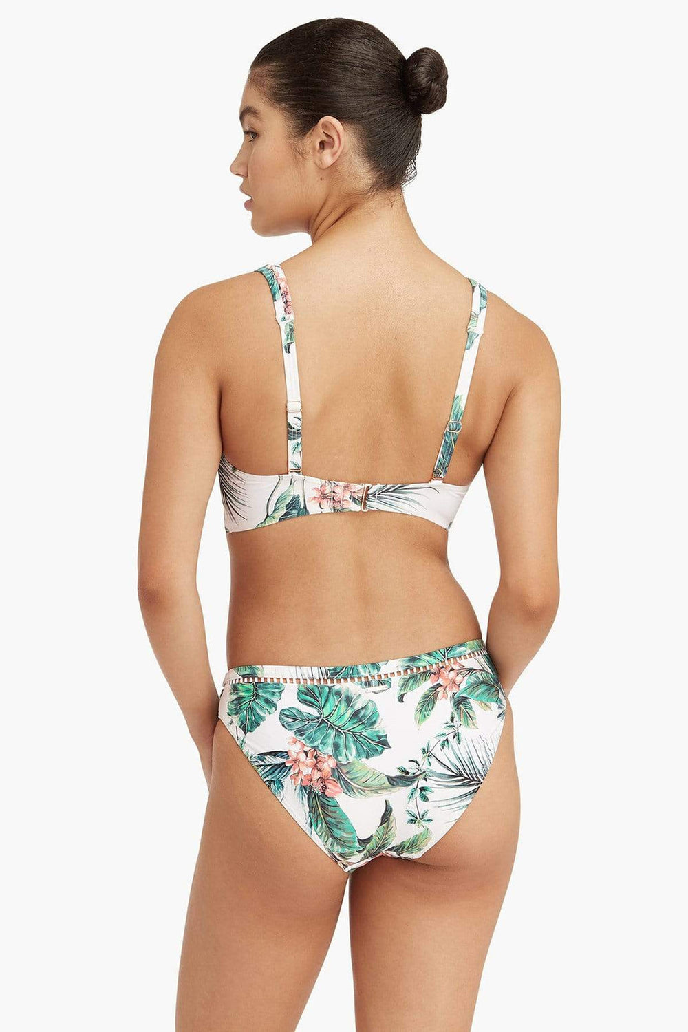 Tropical Print Full Coverage Bikini Bottom